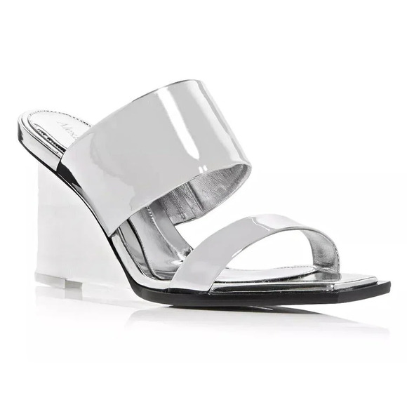Alexander McQueen Women's Shard Wedge Heel Slide Sandals Size 37 IT (MSRP $1490) - Picture 1 of 14